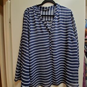 Striped sheer top